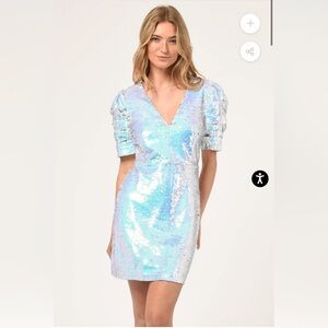 KARRIS IRIDESCENT SEQUIN MINI DRESS